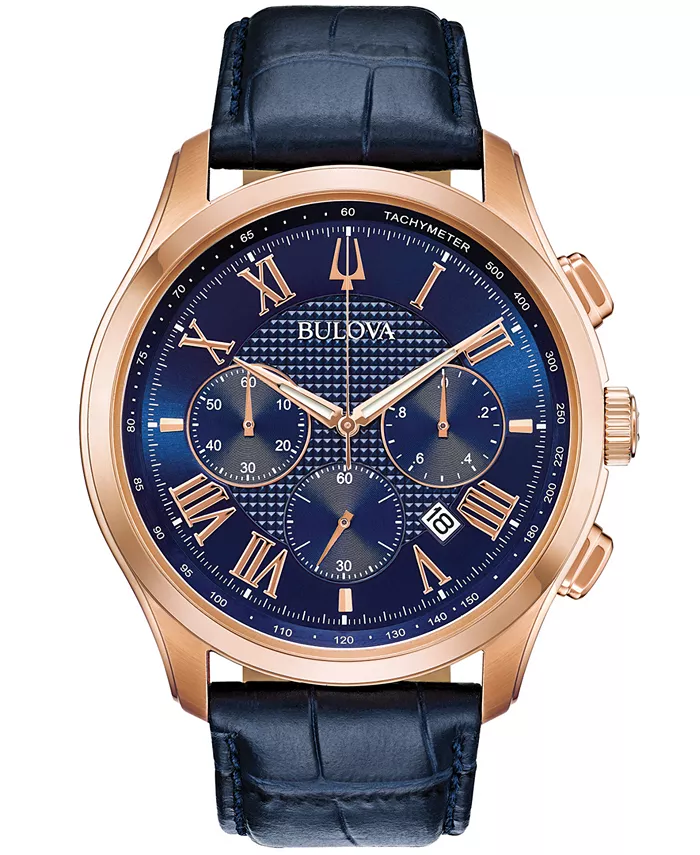 Мужские часы Wilton с хронографом, синий кожаный ремешок, 46.5 мм Bulova
Мужские часы Wilton с хронографом, синий кожаный ремешок, 46.5 мм Bulova
