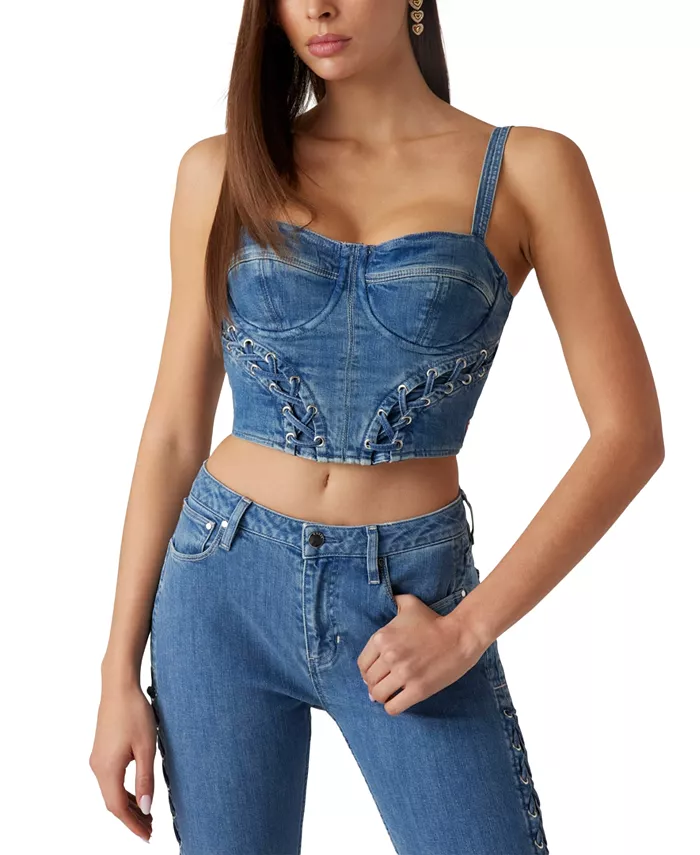 Женский кружевной топ-бюстье Marsy на шнуровке GUESS, синий
Женский кружевной топ-бюстье Marsy на шнуровке GUESS, синий