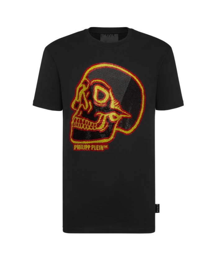 Хлопковая футболка с принтом в виде черепов Philipp Plein, черный
Хлопковая футболка с принтом в виде черепов Philipp Plein, черный