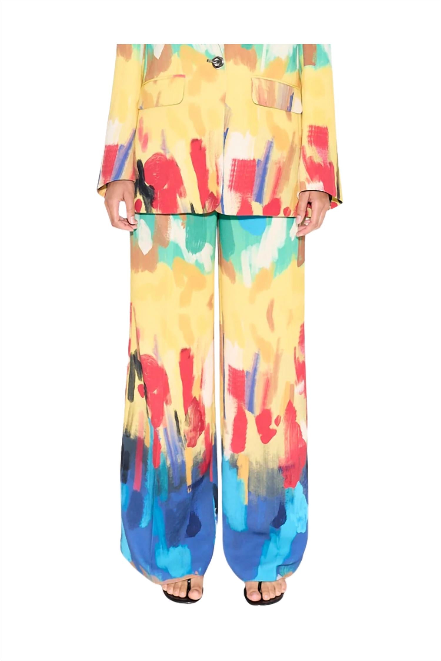 Брюки Bloo Crepe с высокой талией в принте "Палитра" Simon Miller, Palette Print
Брюки Bloo Crepe с высокой талией в принте "Палитра" Simon Miller, Palette Print