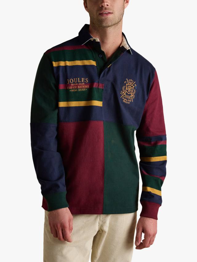 Хлопковая регбийка с длинным рукавом и цветными блоками Joules
Хлопковая регбийка с длинным рукавом и цветными блоками Joules