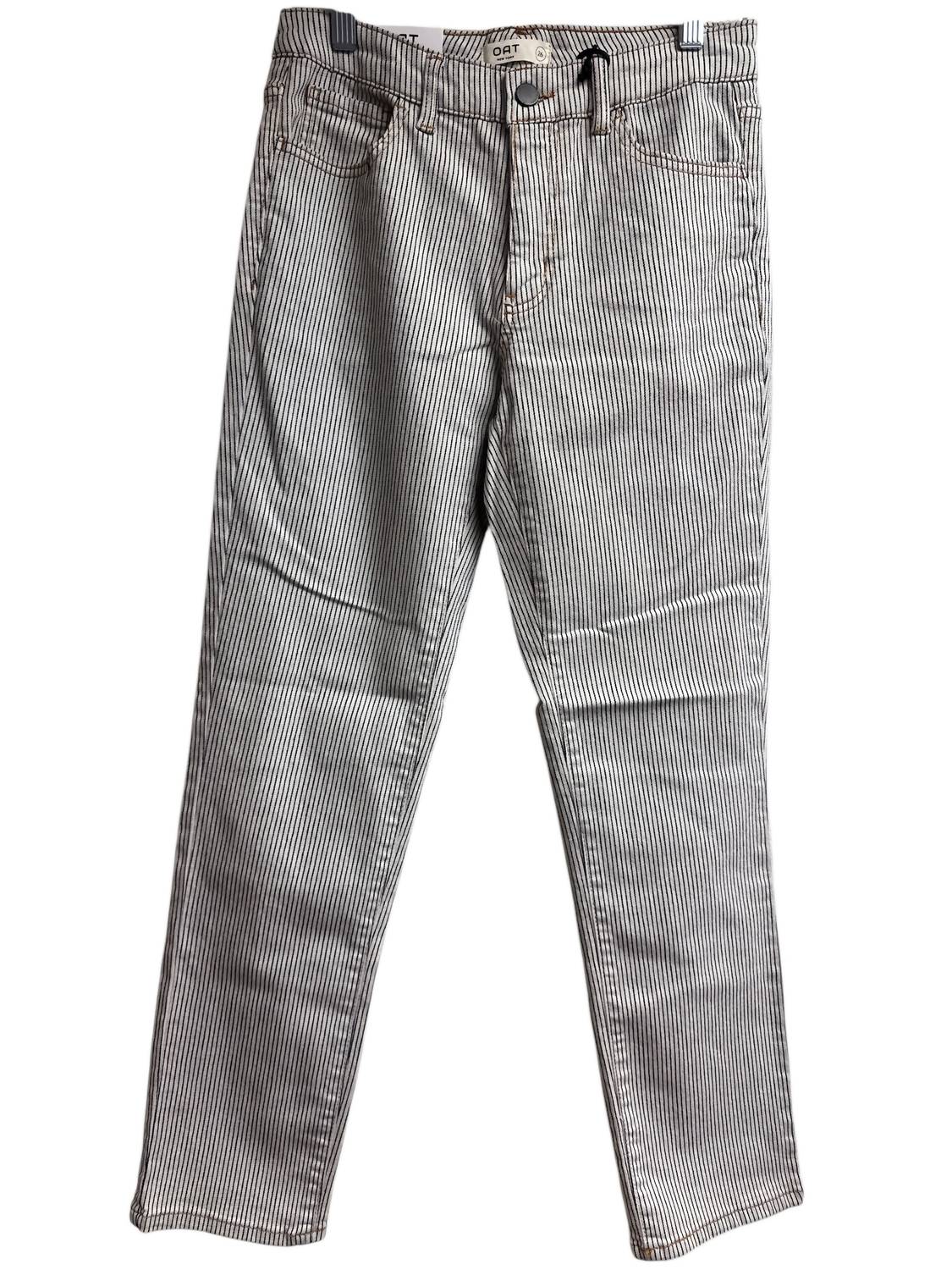 Женские джинсы средней посадки прямые полосатые черные Oat New York
Женские джинсы средней посадки прямые полосатые черные Oat New York