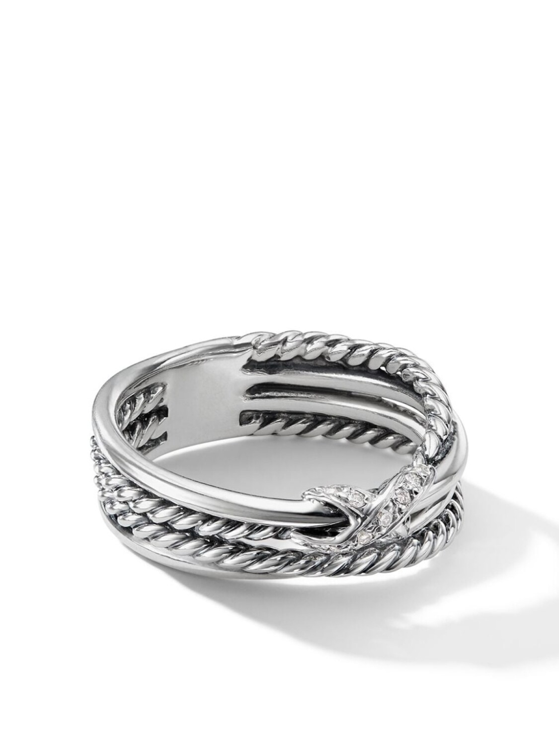 Серебряное кольцо X Crossover с бриллиантами David Yurman, серебряный
Серебряное кольцо X Crossover с бриллиантами David Yurman, серебряный