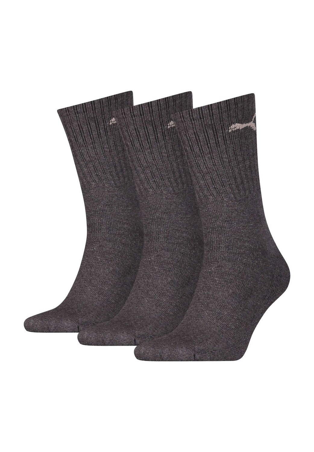 Носки на каждый день, 3 пары, ребристые манжеты PUMA, цвет Anthrazit Mel 
Носки на каждый день, 3 пары, ребристые манжеты PUMA, цвет Anthrazit Mel
