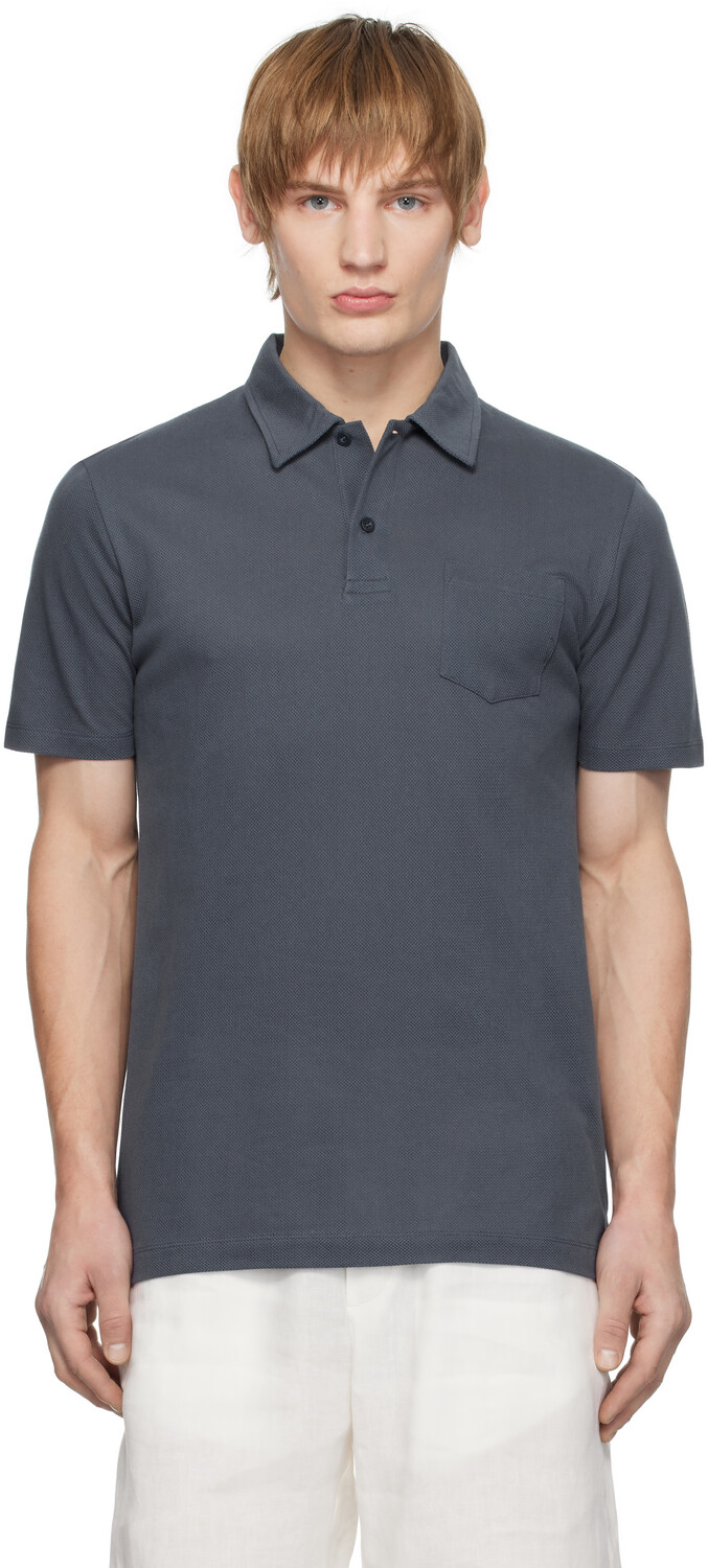 Поло Blue Riviera Sunspel, Slate blue
Поло Blue Riviera Sunspel, Slate blue