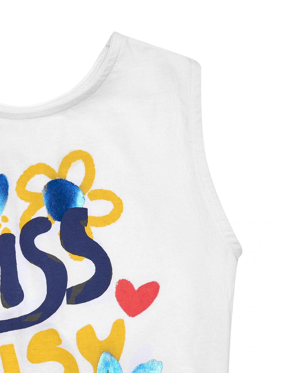 Детская безрукавка для девочки с надписью "MISS DAISY" Tuc tuc, белый
Детская безрукавка для девочки с надписью "MISS DAISY" Tuc tuc, белый