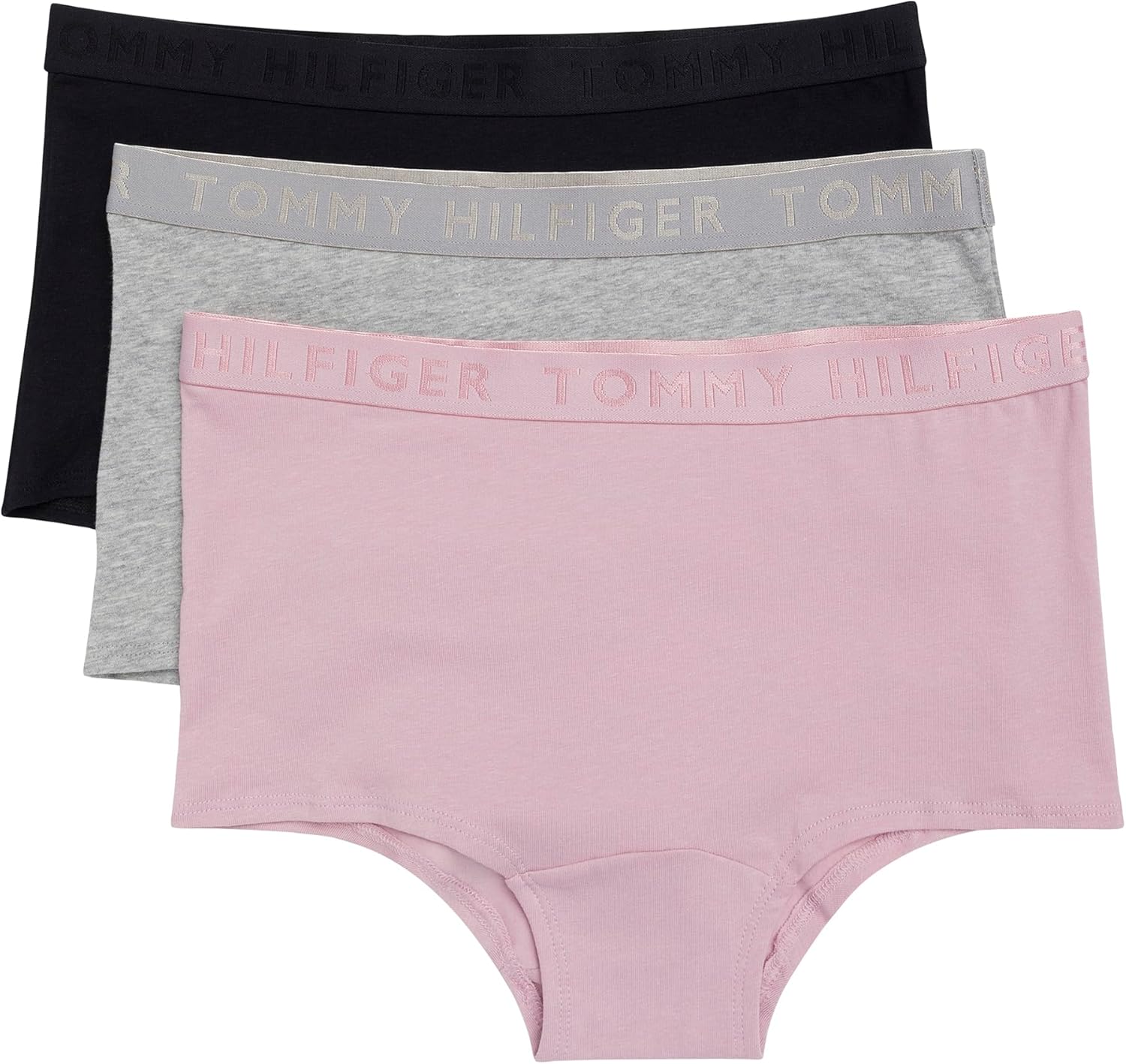 Женские хлопковые трусики-шорты Tommy Hilfiger с эластичным поясом, упаковка 3 шт., Dawn Pink/Heather Grey/Black
Женские хлопковые трусики-шорты Tommy Hilfiger с эластичным поясом, упаковка 3 шт., Dawn Pink/Heather Grey/Black