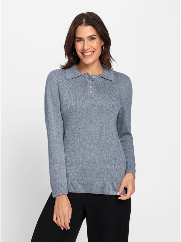 WITT WEIDEN Свитер поло дымчато-синего меланжа
WITT WEIDEN Свитер поло дымчато-синего меланжа