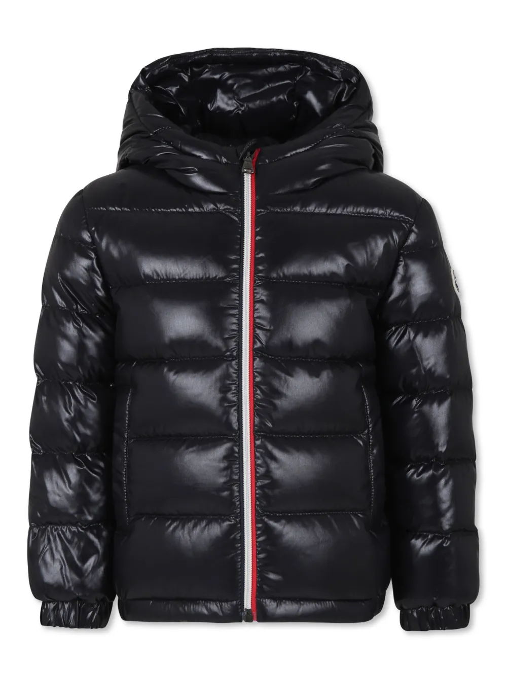 Пуховик с капюшоном Moncler Enfant, черный 
Пуховик с капюшоном Moncler Enfant, черный