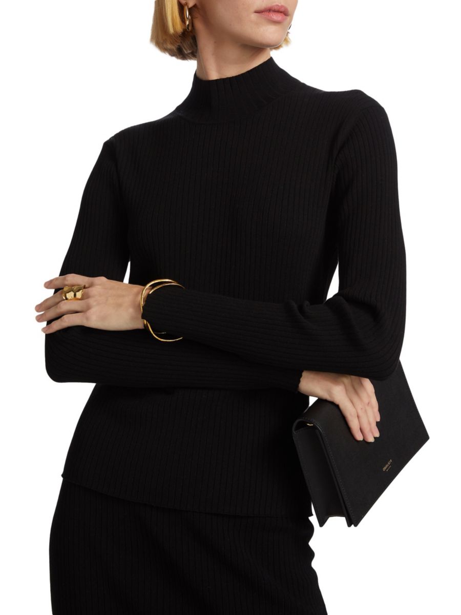 Ложный топ из ребристой вязки Saks Fifth Avenue, черный
Ложный топ из ребристой вязки Saks Fifth Avenue, черный