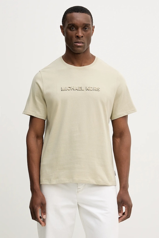 Хлопковая футболка Michael Kors, бежевый
Хлопковая футболка Michael Kors, бежевый