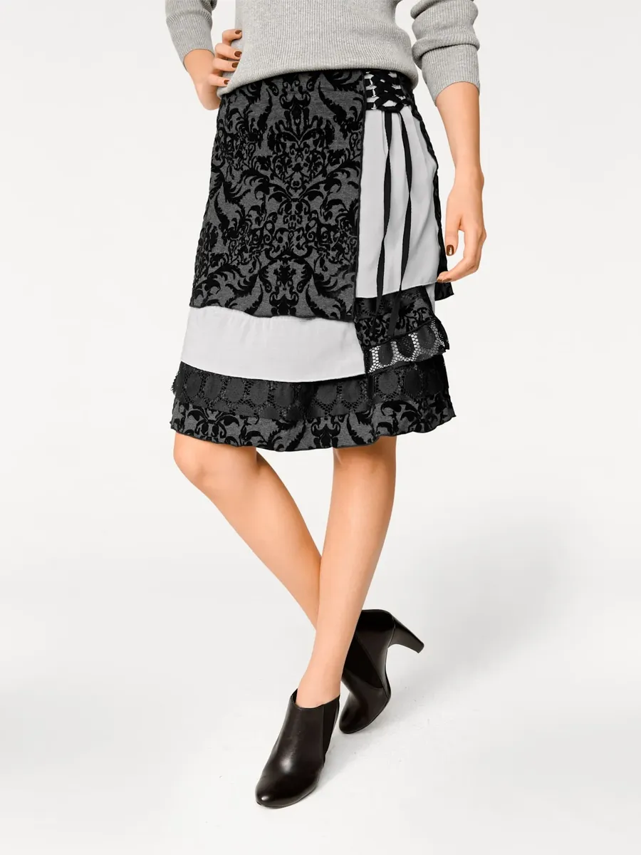 Ярусная юбка ASHLEY BROOKE от Heine Ashley Brooke By Heine, черный
Ярусная юбка ASHLEY BROOKE от Heine Ashley Brooke By Heine, черный