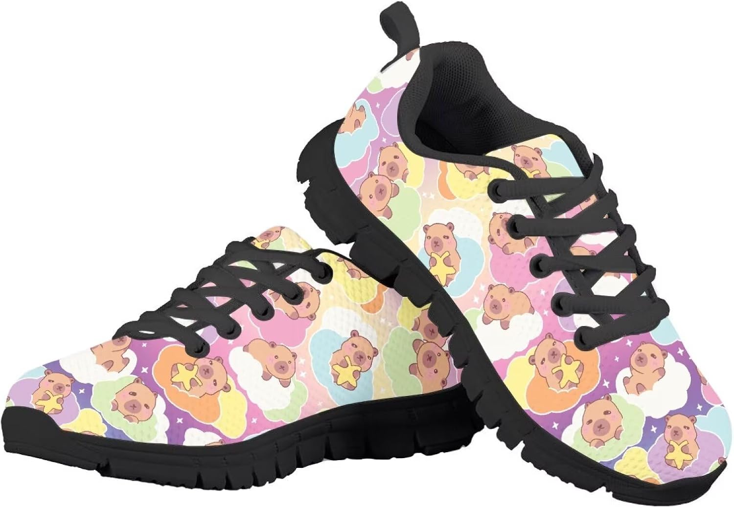 Детские кроссовки с мультяшным рисунком, нескользящие, для мальчиков и девочек, дышащие, сетчатые, модные спортивные кроссовки для малышей, размеры 11-13/детей постарше, размеры 1-5 Quxjehoe, Colorful Cloud Capybara
Детские кроссовки с мультяшным рисунком, нескользящие, для мальчиков и девочек, дышащие, сетчатые, модные спортивные кроссовки для малышей, размеры 11-13/детей постарше, размеры 1-5 Quxjehoe, Colorful Cloud Capybara