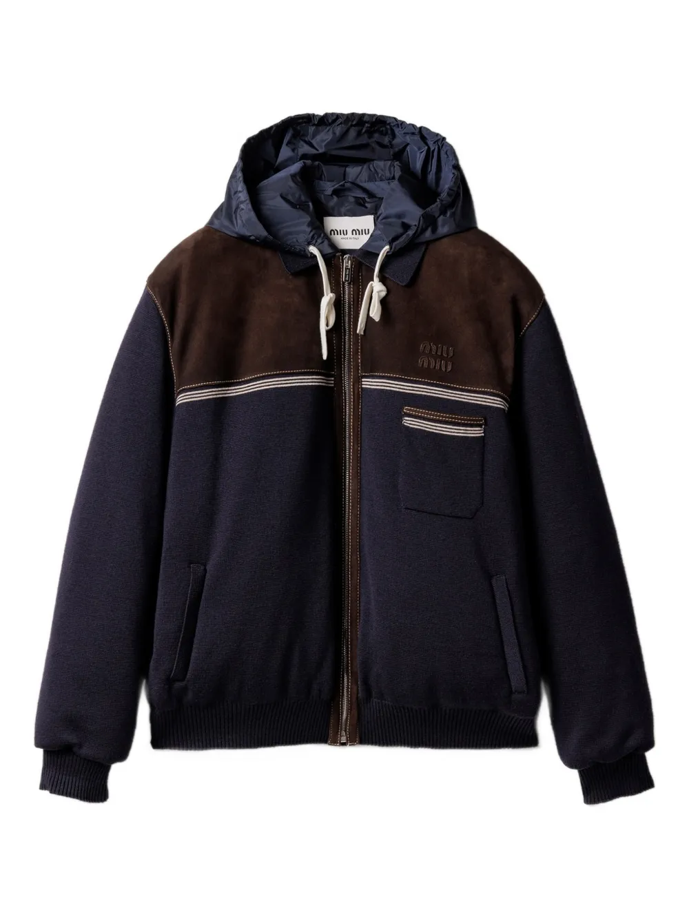 Куртка с капюшоном и кулиской Miu Miu, синий
Куртка с капюшоном и кулиской Miu Miu, синий