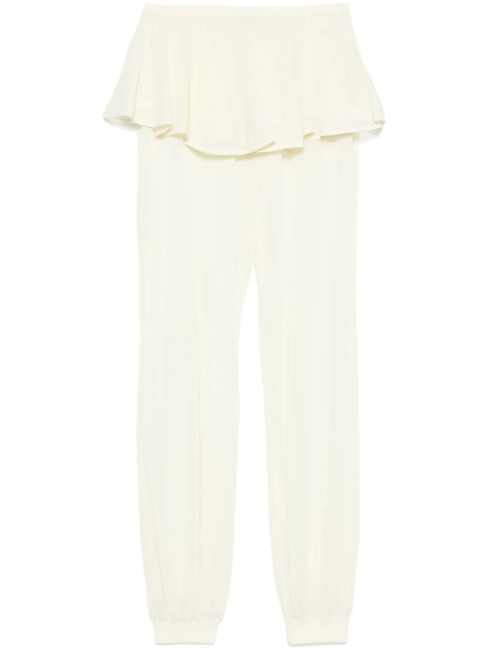 Брюки с баской Alaïa, желтый 
Брюки с баской Alaïa, желтый