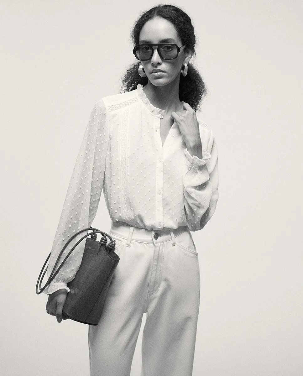 Блузка с плиссировкой и лентами Sfera, белый
Блузка с плиссировкой и лентами Sfera, белый