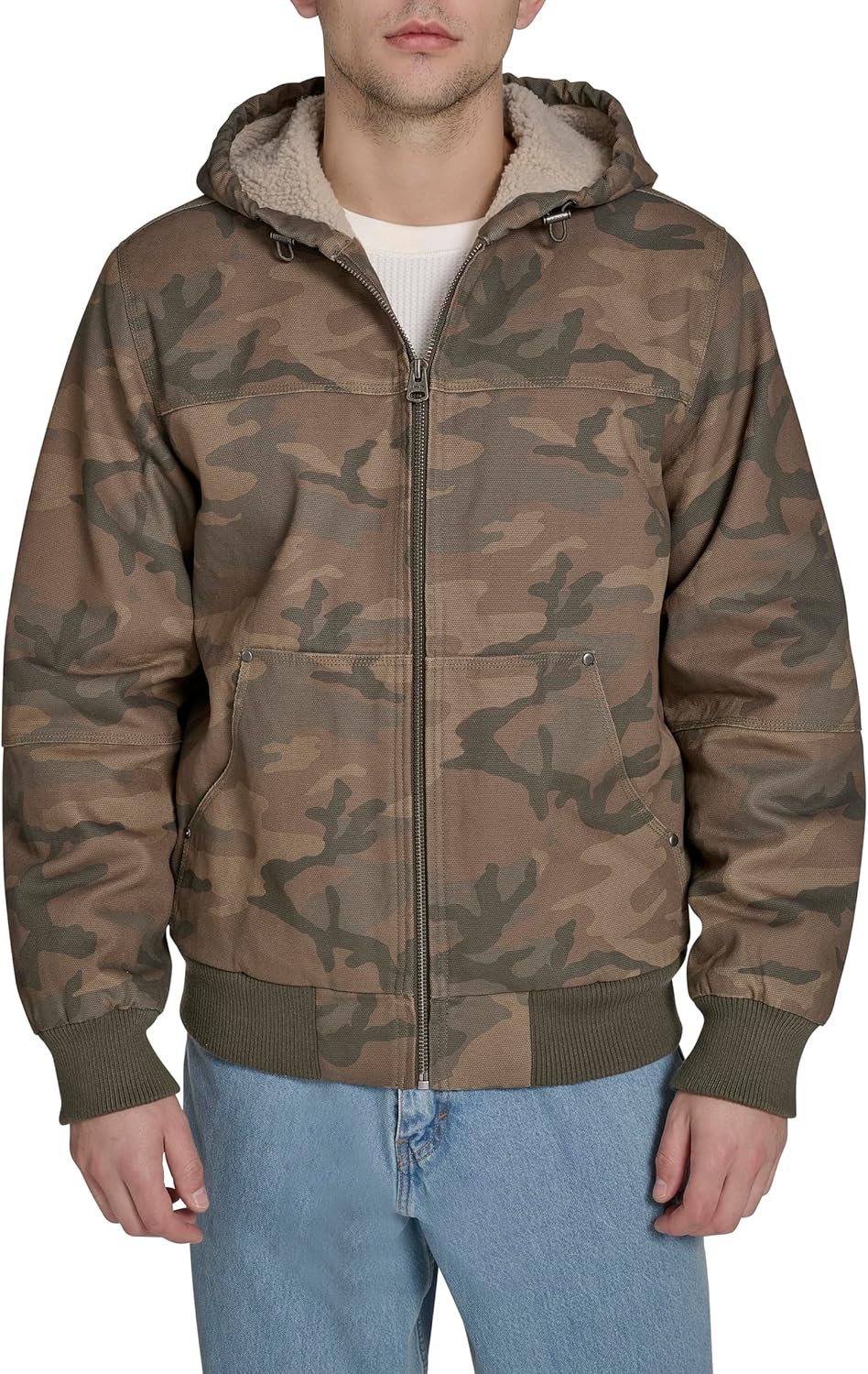 Мужская рабочая куртка-бомбер Levi's из хлопчатобумажной ткани с капюшоном (стандартные размеры, большие и высокие), Faded Camo Sherpa
Мужская рабочая куртка-бомбер Levi's из хлопчатобумажной ткани с капюшоном (стандартные размеры, большие и высокие), Faded Camo Sherpa