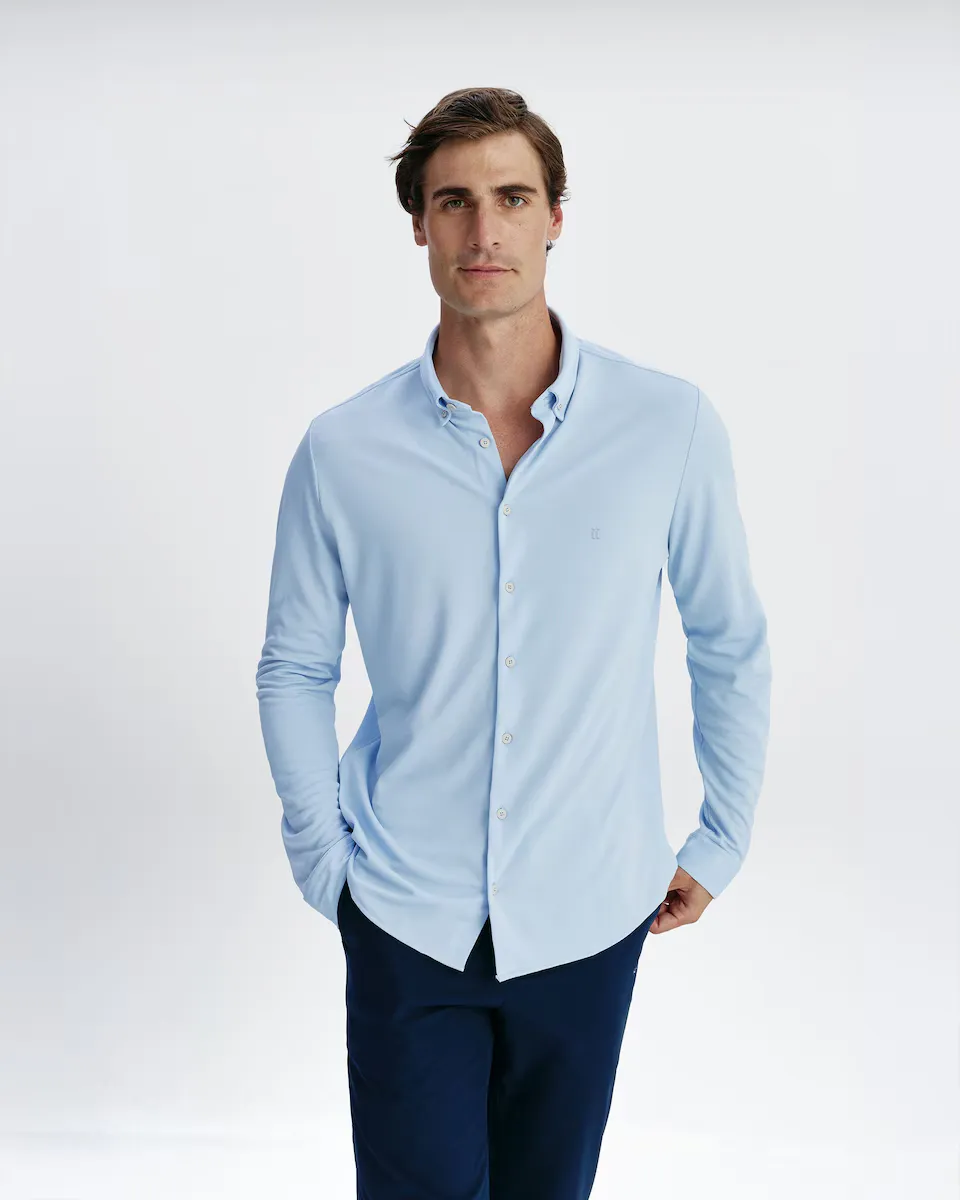 Повседневная мужская рубашка, устойчивая к пятнам Sepiia, светло-голубой
Повседневная мужская рубашка, устойчивая к пятнам Sepiia, светло-голубой