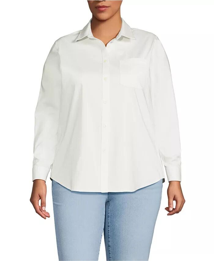 Рубашка большого размера Cooling Button Front Lands' End, белый
Рубашка большого размера Cooling Button Front Lands' End, белый