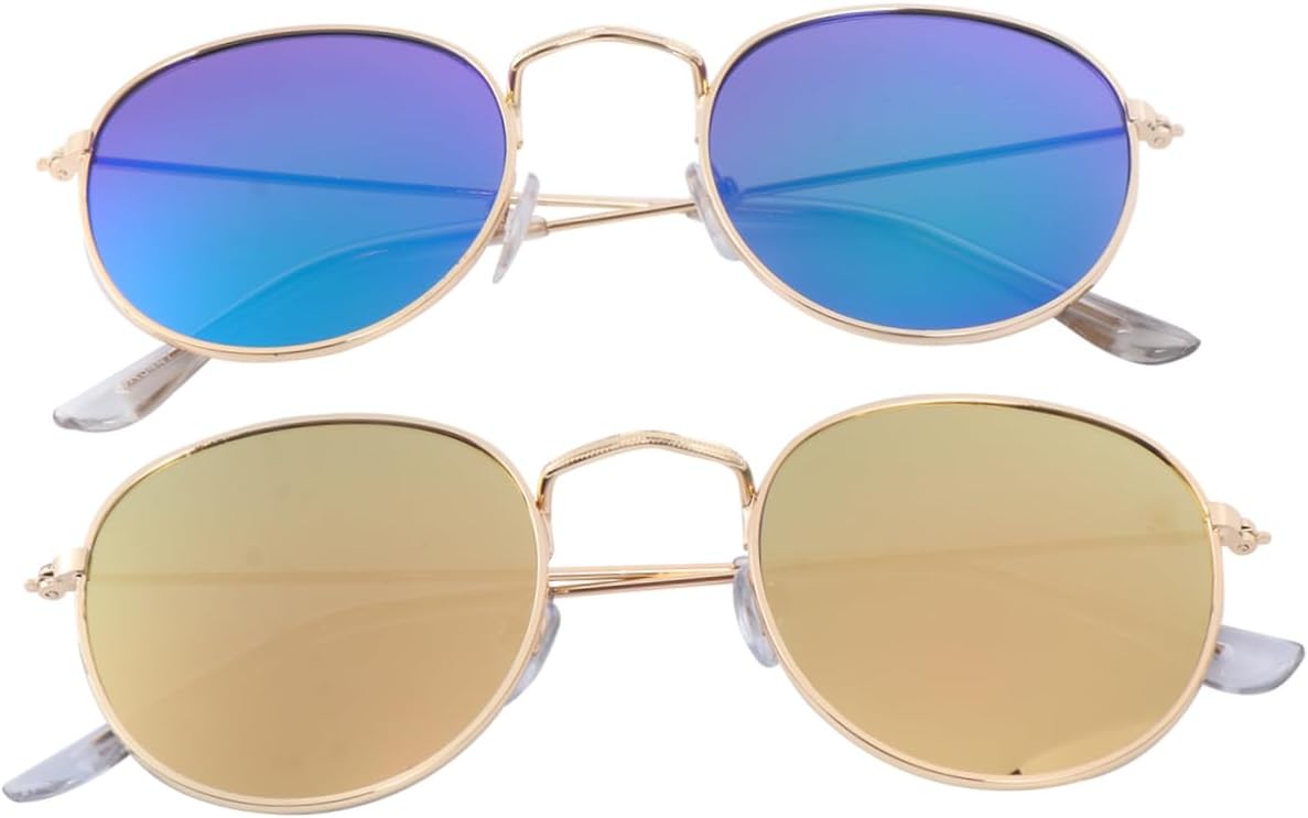 2 солнцезащитных очка в ретро-оправе, дизайн с пленочным покрытием, для пляжа и активного отдыха. Легкий и стильный аксессуар с элегантной круглой оправой ROMISBABA, Assorted color Fashion Sunglasses - Size: About 13 x 4
2 солнцезащитных очка в ретро-оправе, дизайн с пленочным покрытием, для пляжа и активного отдыха. Легкий и стильный аксессуар с элегантной круглой оправой ROMISBABA, Assorted color Fashion Sunglasses - Size: About 13 x 4