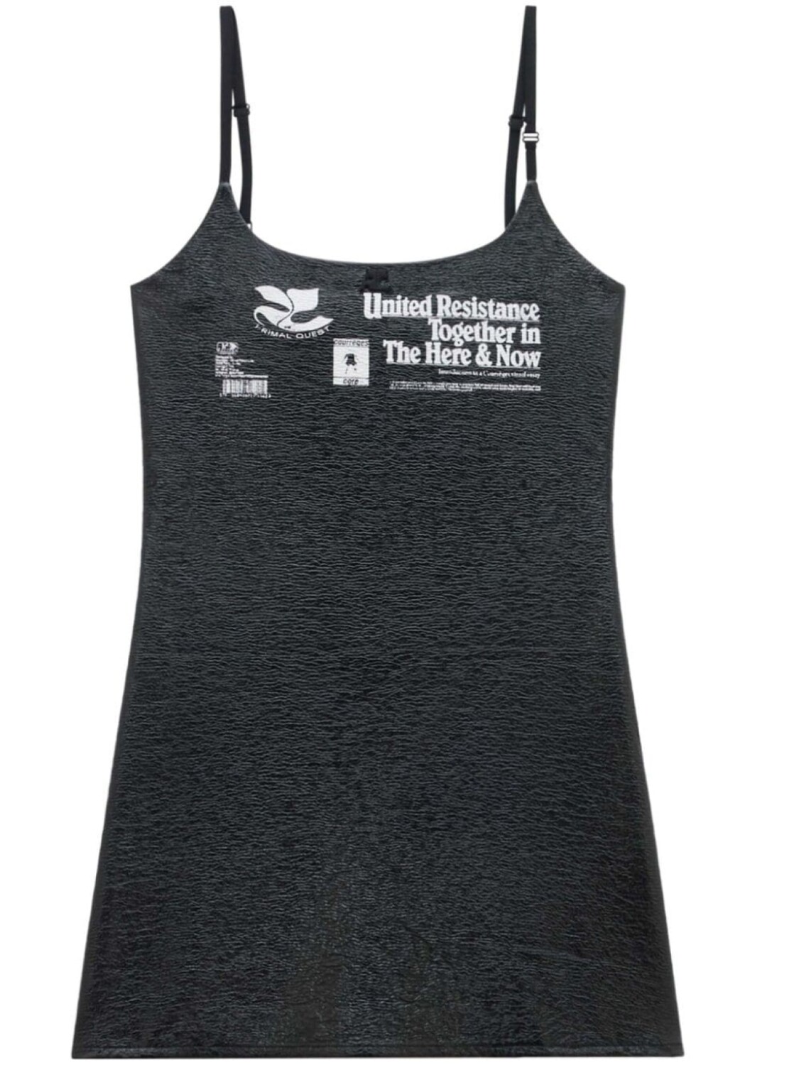 Courrèges фактурное платье мини с текстовым принтом, черный
Courrèges фактурное платье мини с текстовым принтом, черный