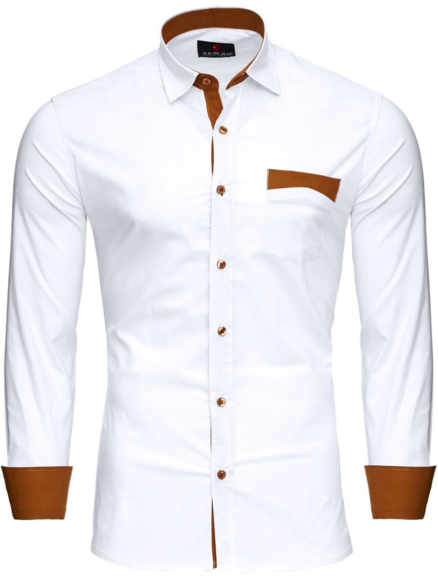 Рубашка Slim Fit на пуговицах Reslad RS7205, белый
Рубашка Slim Fit на пуговицах Reslad RS7205, белый