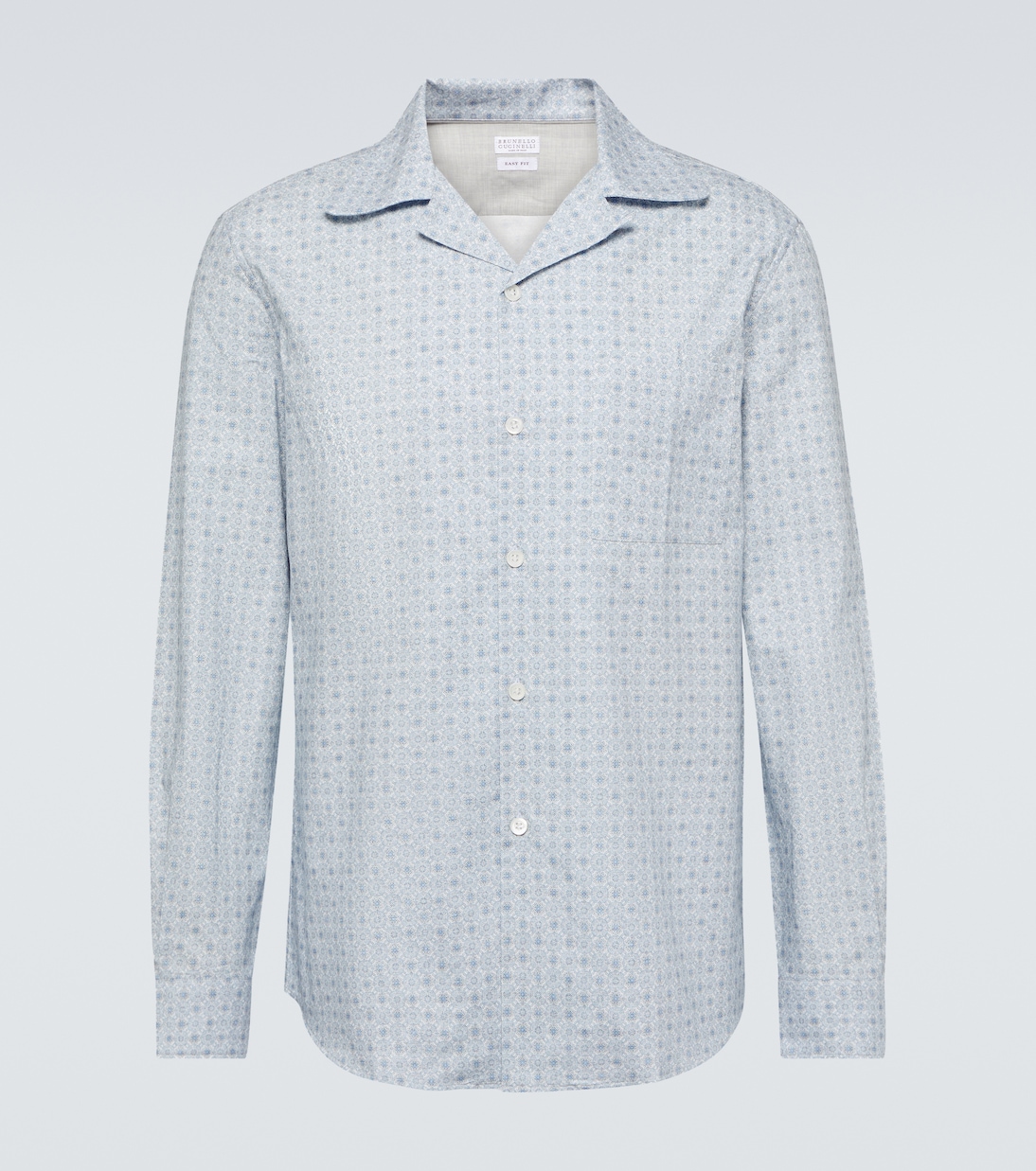 Рубашка из хлопка с принтом Brunello Cucinelli, Turchese
Рубашка из хлопка с принтом Brunello Cucinelli, Turchese