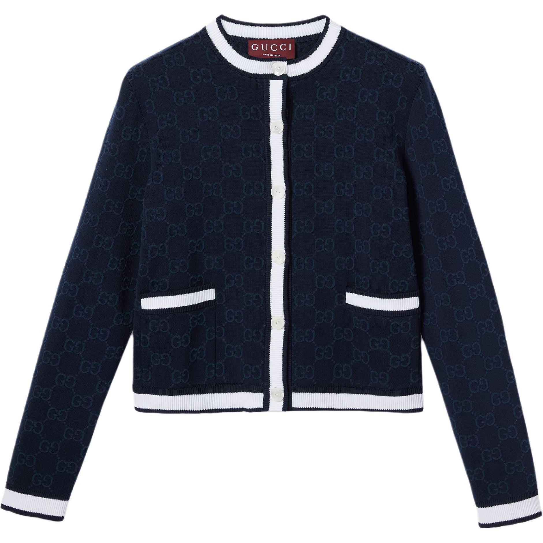 Джаккардовый кардиган GUCCI, синий
Джаккардовый кардиган GUCCI, синий