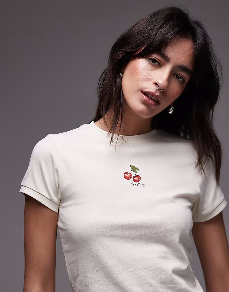 Эксклюзивная детская футболка с вишневым мотивом от House of Sunny кремового цвета
Эксклюзивная детская футболка с вишневым мотивом от House of Sunny кремового цвета