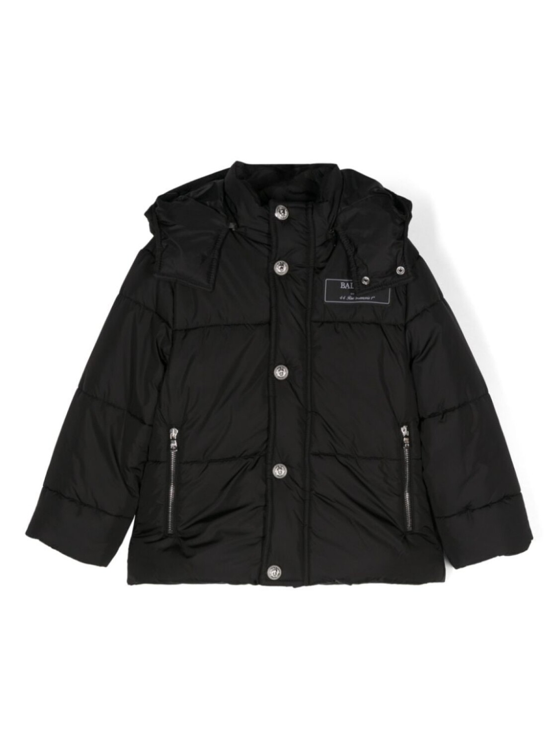 Balmain Kids куртка-пуховик из переработанного полиамида с капюшоном, черный
Balmain Kids куртка-пуховик из переработанного полиамида с капюшоном, черный