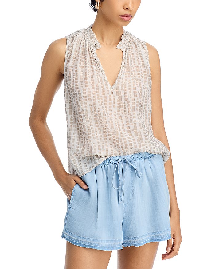 Топ с принтом и рюшами на горловине Bella Dahl, коричневый/бежевый
Топ с принтом и рюшами на горловине Bella Dahl, коричневый/бежевый