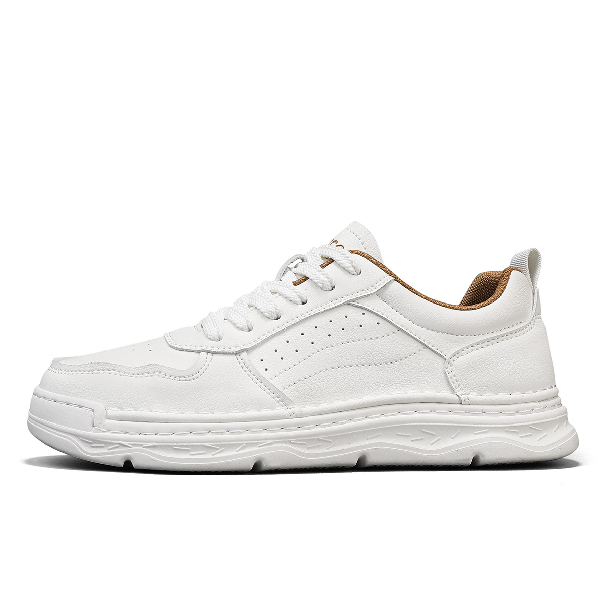 Низкие повседневные туфли мужские YEARCON, White Brown Yellow 
Низкие повседневные туфли мужские YEARCON, White Brown Yellow