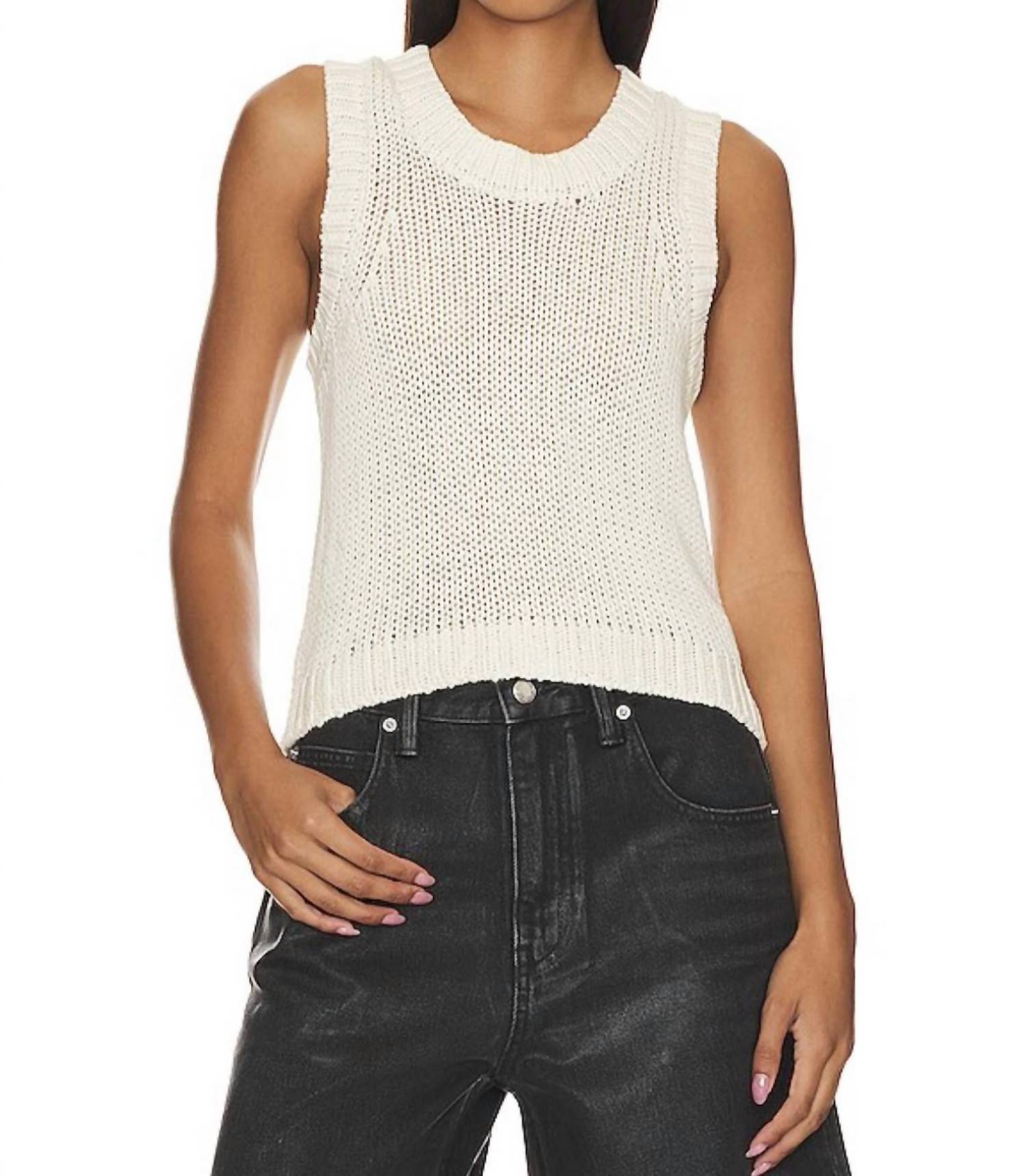 Свитер-майка кремового цвета Madison
Свитер-майка кремового цвета Madison