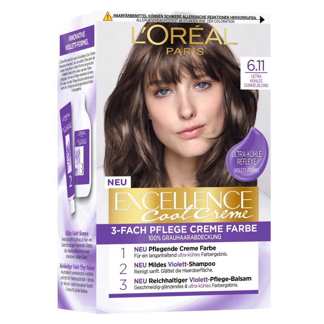 Краска для волос excellence cool creme Loreal Paris, ultra kühles dunkelblond 6.11, количество 1 шт.
Краска для волос excellence cool creme Loreal Paris, ultra kühles dunkelblond 6.11, количество 1 шт.
