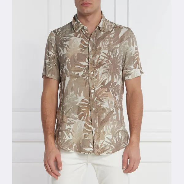 Рубашка узкого кроя Guess, коричневый 
Рубашка узкого кроя Guess, коричневый