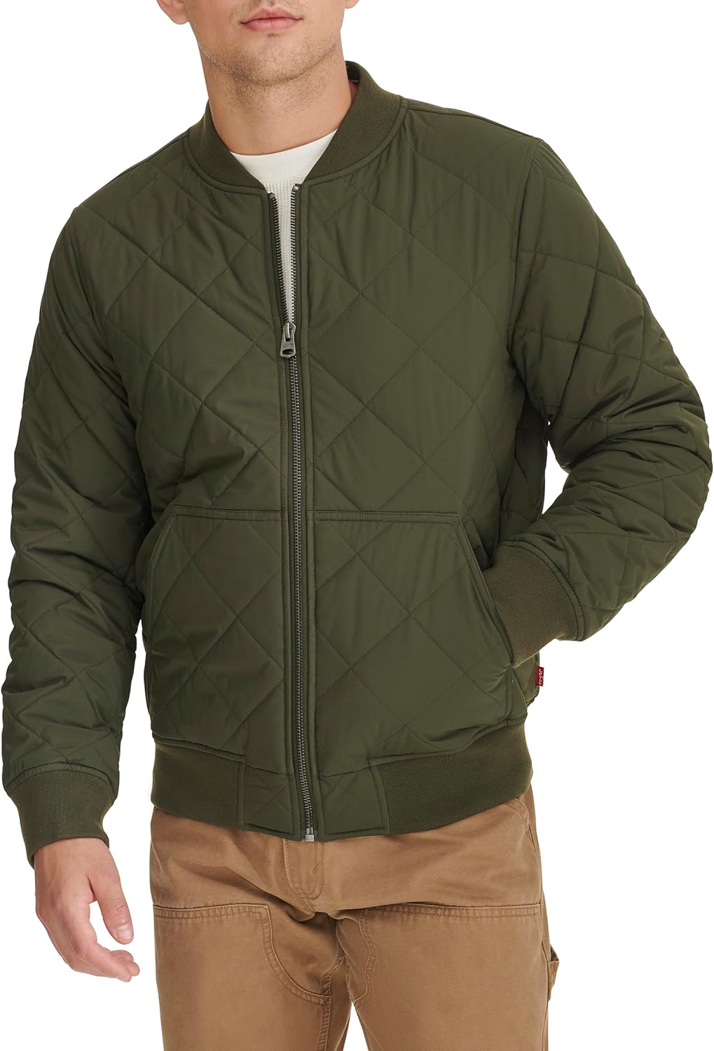 Мужская стеганая куртка-бомбер Levi's Diamond, Olive Patch Pocket
Мужская стеганая куртка-бомбер Levi's Diamond, Olive Patch Pocket