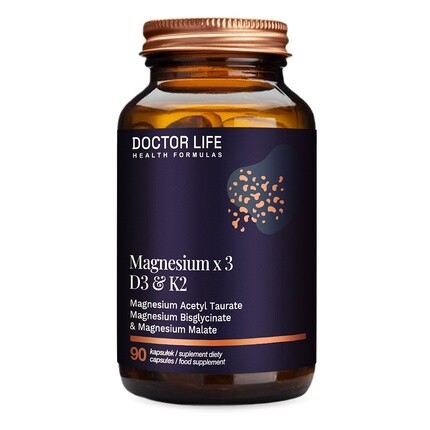 Пищевая добавка Magnesium X3 D3 K2 - 90 капсул Doctor Life 
Пищевая добавка Magnesium X3 D3 K2 - 90 капсул Doctor Life