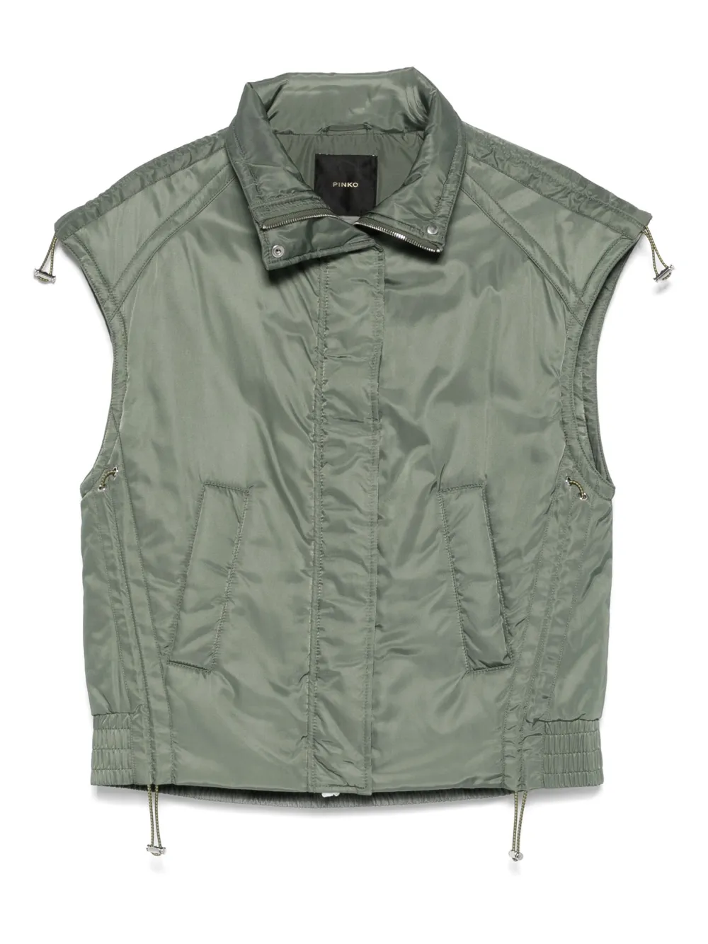 Безрукавный жилет на молнии спереди PINKO, зеленый
Безрукавный жилет на молнии спереди PINKO, зеленый