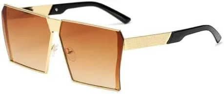 Квадратные металлические солнцезащитные очки 2027 года для женщин и мужчин, модные очки-маски в большой оправе, винтажные очки для женщин MTZJH, Gold-brown
Квадратные металлические солнцезащитные очки 2027 года для женщин и мужчин, модные очки-маски в большой оправе, винтажные очки для женщин MTZJH, Gold-brown