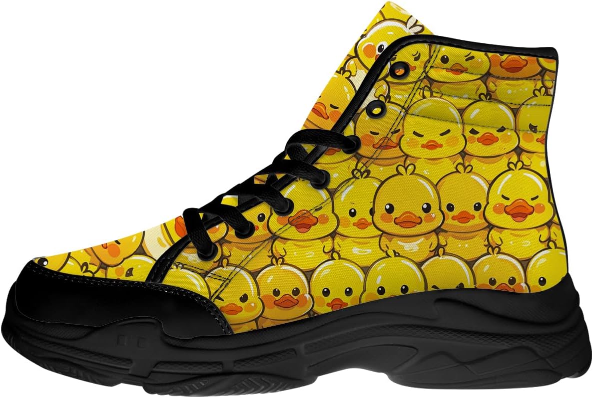 Кроссовки Quorax Duck для женщин и мужчин, высокие, на шнуровке, из текстиля, подарки для нее и для него, желтый
Кроссовки Quorax Duck для женщин и мужчин, высокие, на шнуровке, из текстиля, подарки для нее и для него, желтый