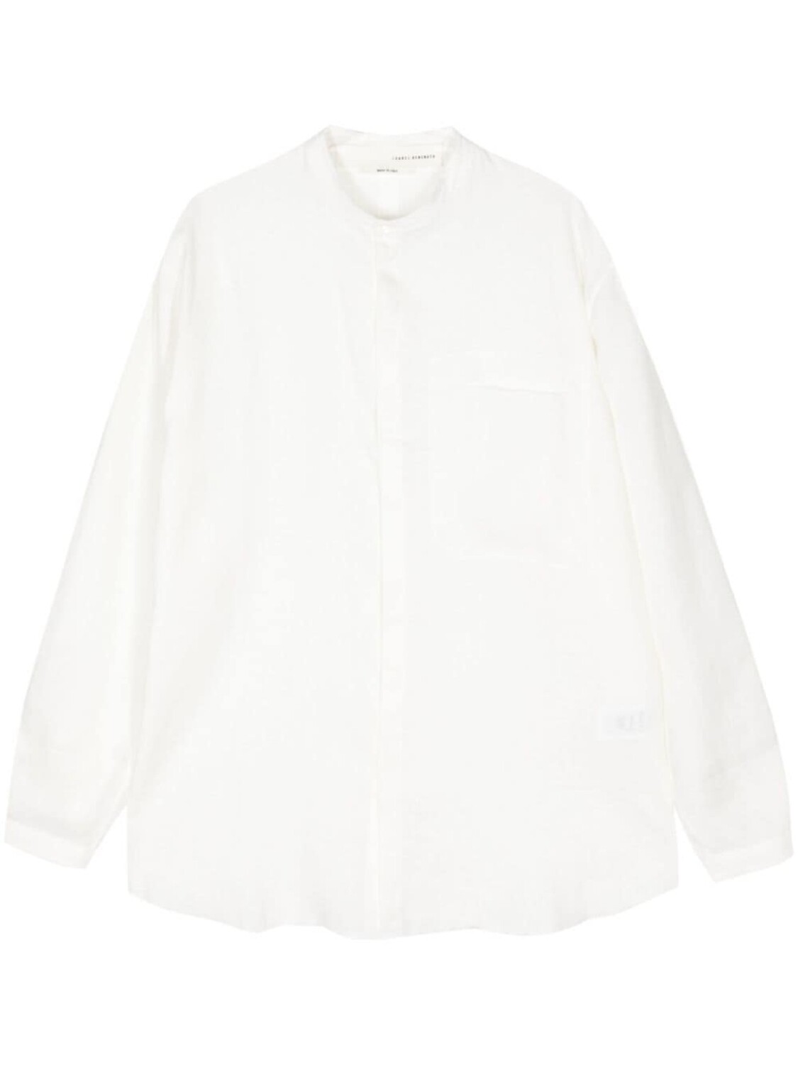 Льняная рубашка с воротником-стойкой Isabel Benenato, белый
Льняная рубашка с воротником-стойкой Isabel Benenato, белый