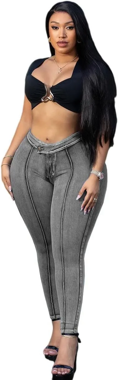 Женские джинсы скинни на высокой талии, Y2k, стрейч, светлый деним MIAOMIAOWU
Женские джинсы скинни на высокой талии, Y2k, стрейч, светлый деним MIAOMIAOWU