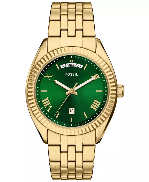 Мужские часы Campbell с тремя стрелками и указателем дня и даты, нержавеющая сталь золотистого цвета, 42 мм Fossil, gold-tone
Мужские часы Campbell с тремя стрелками и указателем дня и даты, нержавеющая сталь золотистого цвета, 42 мм Fossil, gold-tone