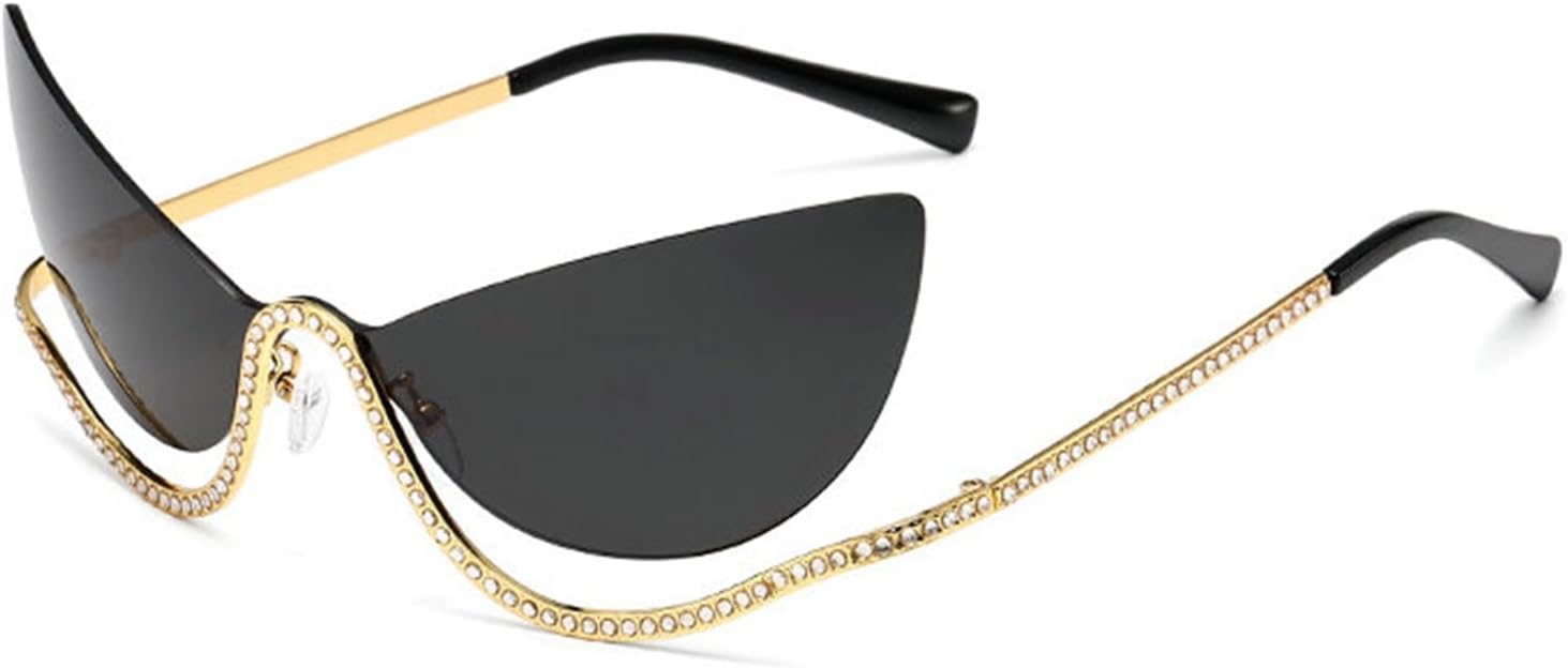 Willochra — большие безободковые солнцезащитные очки с бриллиантами, женские, с кристаллами, в стиле «кошачий глаз», винтажные, для вечеринок, с защитой от ультрафиолета UV400, C1
Willochra — большие безободковые солнцезащитные очки с бриллиантами, женские, с кристаллами, в стиле «кошачий глаз», винтажные, для вечеринок, с защитой от ультрафиолета UV400, C1