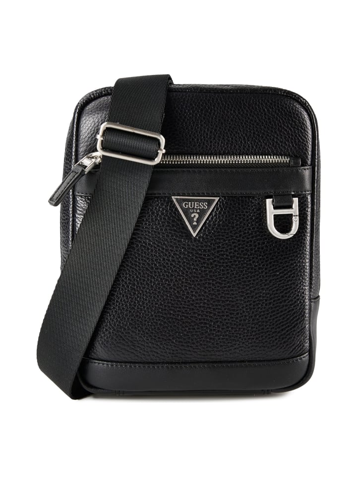 Guess Мини-сумка Monaco через плечо, кожаная, 18 см, черная
Guess Мини-сумка Monaco через плечо, кожаная, 18 см, черная