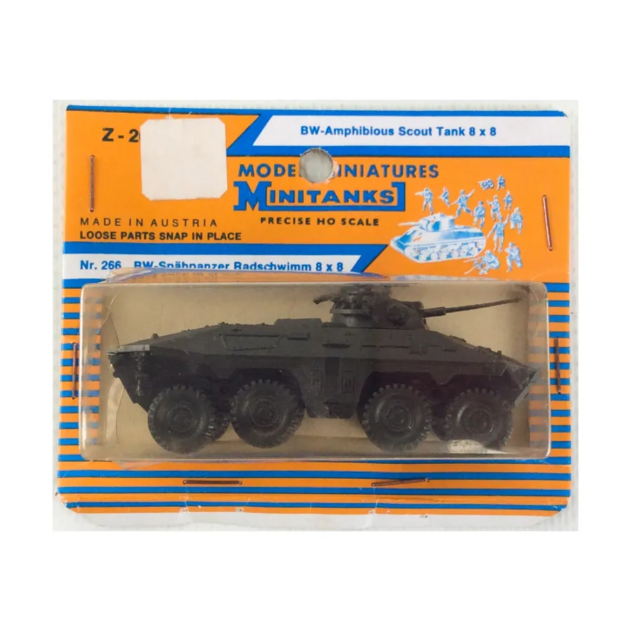 BW-Amphibious Scout Tank 8x8, Military Miniatures (HO Scale) (Roco Miniatures)
BW-Amphibious Scout Tank 8x8, Military Miniatures (HO Scale) (Roco Miniatures)