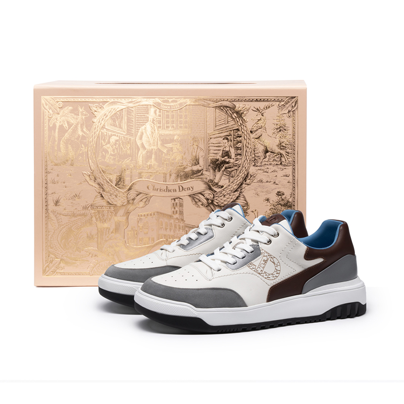 CHRISDIEN DENY Мужские низкие скейтбордские кеды белые шампанское золото коробка, цвет Champagne Gold Box 
CHRISDIEN DENY Мужские низкие скейтбордские кеды белые шампанское золото коробка, цвет Champagne Gold Box