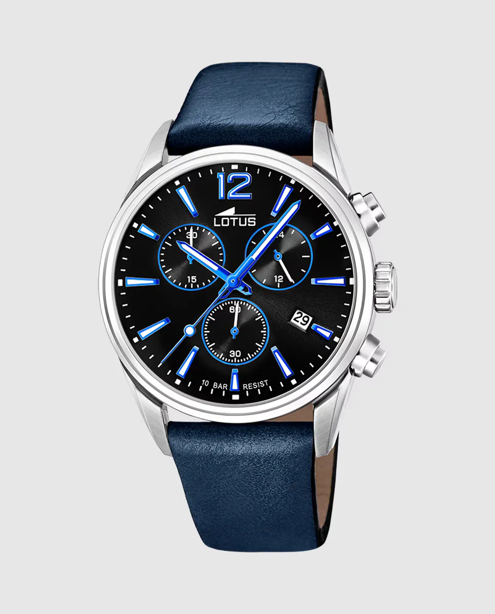 Мужские часы 18691/6 Chrono из синей кожи LOTUS, синий
Мужские часы 18691/6 Chrono из синей кожи LOTUS, синий