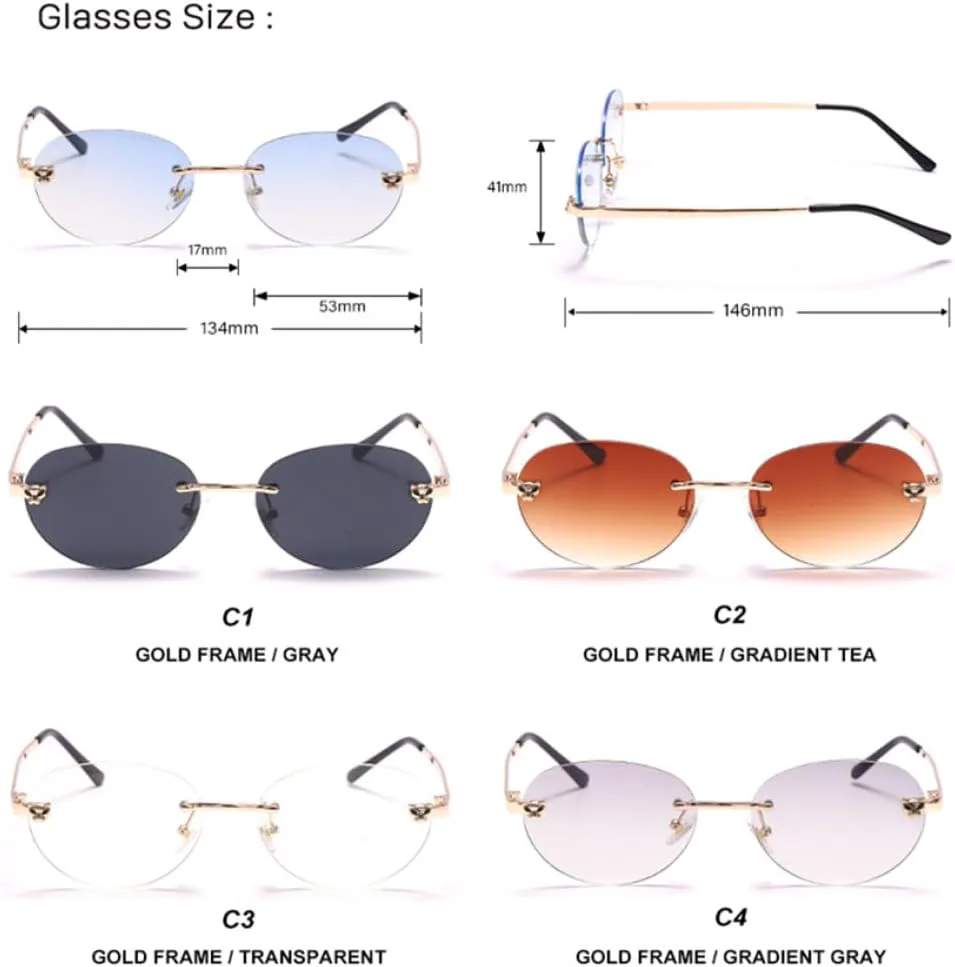 Ретро-солнцезащитные очки овальной формы без оправы для женщин, роскошные градиентные очки для мужчин, солнцезащитные очки UV400 в винтажном стиле generic, 4
Ретро-солнцезащитные очки овальной формы без оправы для женщин, роскошные градиентные очки для мужчин, солнцезащитные очки UV400 в винтажном стиле generic, 4