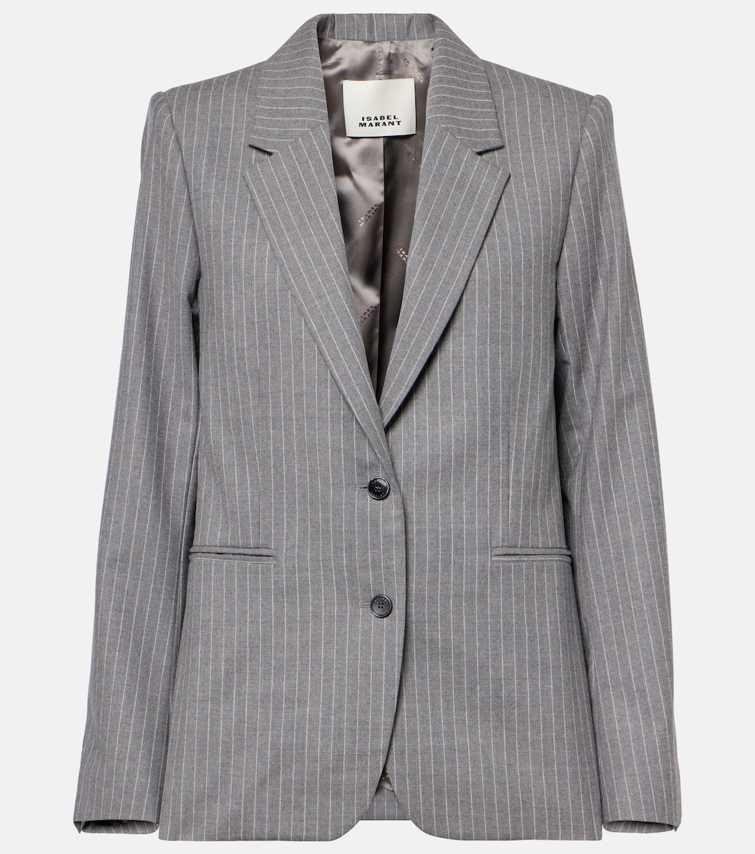 Шерстяной блейзер Reva в тонкую полоску Isabel Marant, серый
Шерстяной блейзер Reva в тонкую полоску Isabel Marant, серый